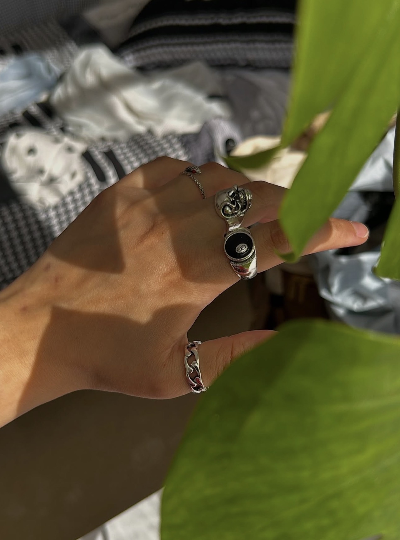Statement silver ring collection